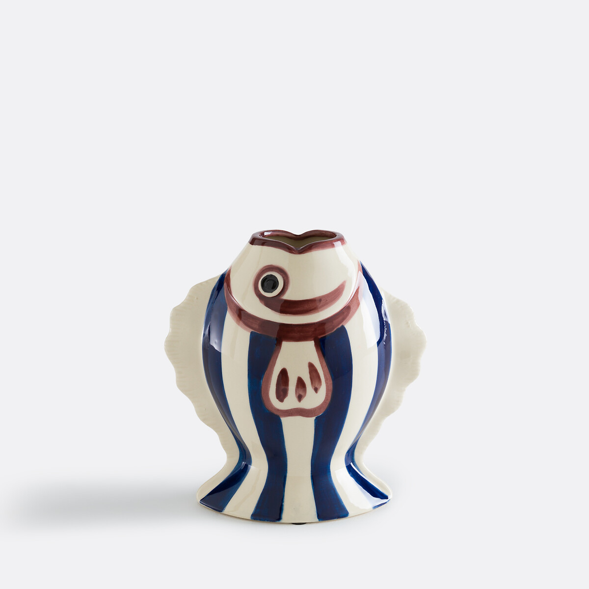 Керамическая ваза в форме рыбы, высота 24 см