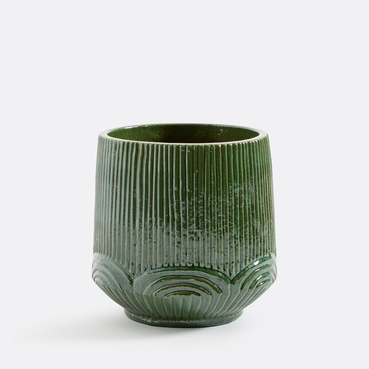 Кашпо из глазурованной терракоты, высота 42,5 см