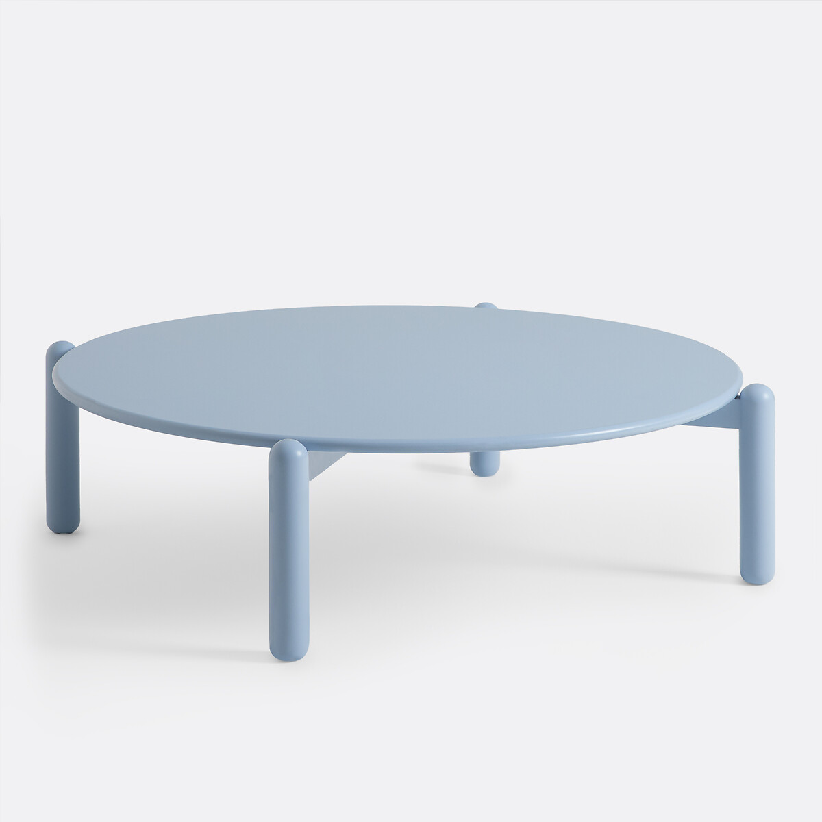 Круглый журнальный столик из шпона дуба, диаметр 94 см