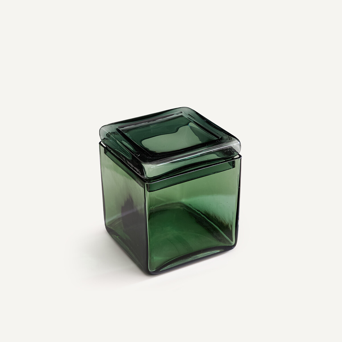 Шкатулка из выдувного стекла ручной работы В14 см