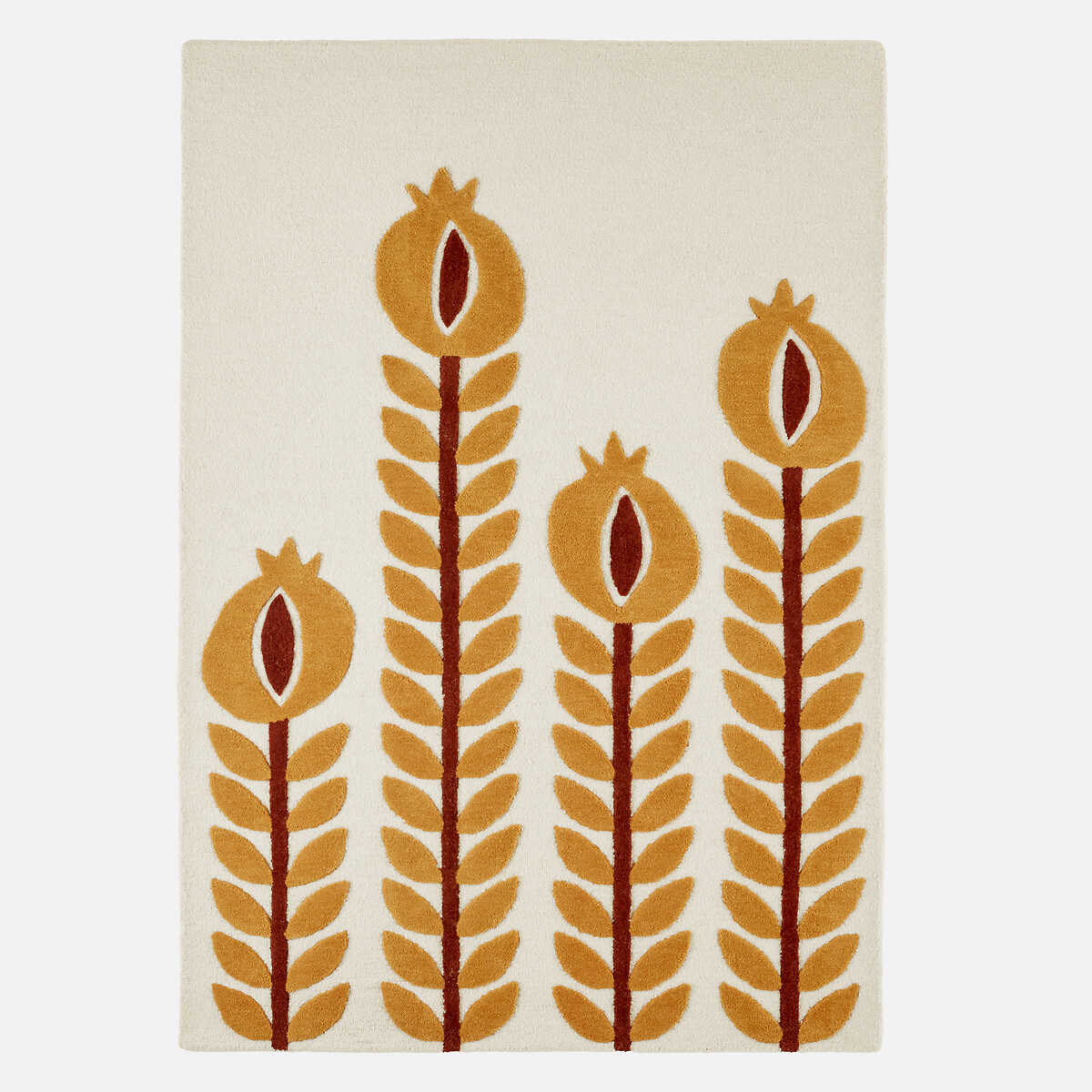 Ковер из 100% шерсти, цветочный рисунок