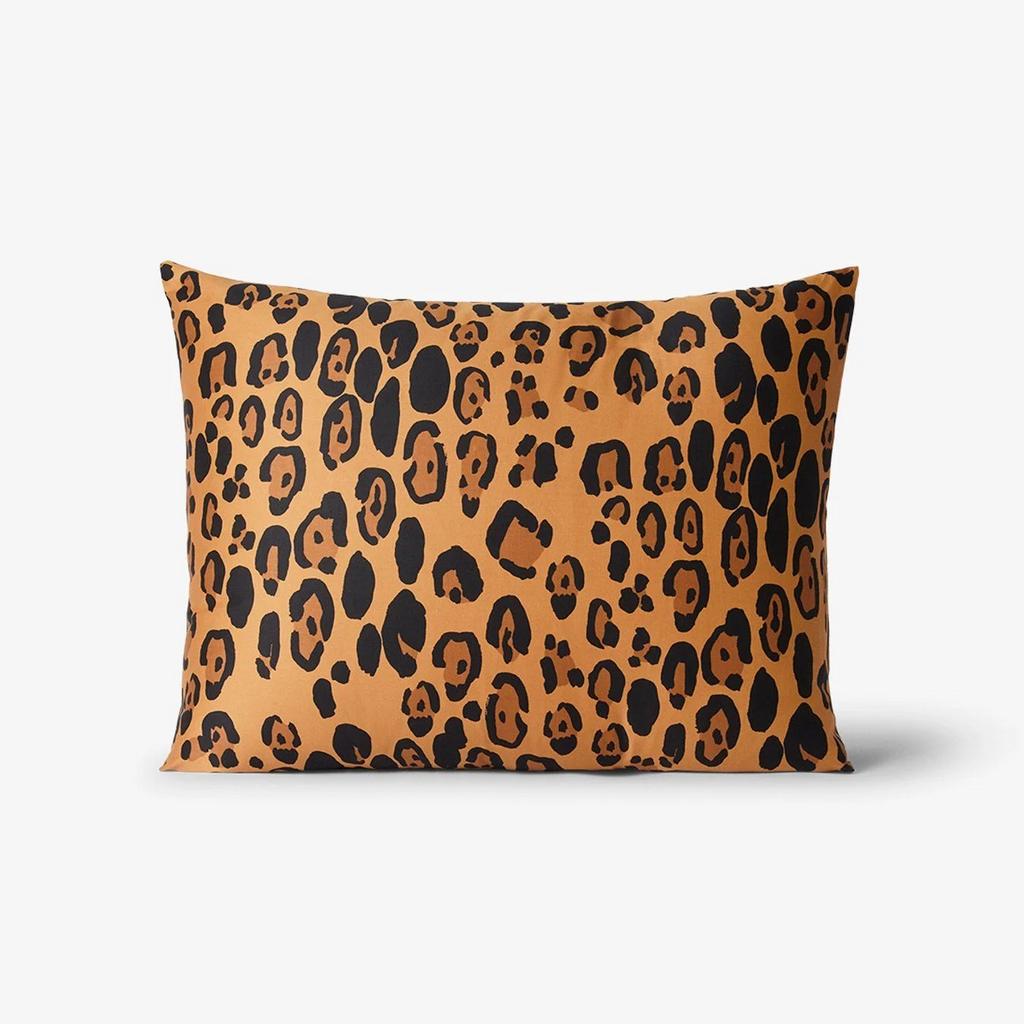 Наволочка MINI RODINI "Leopard", бежевий/коричневий