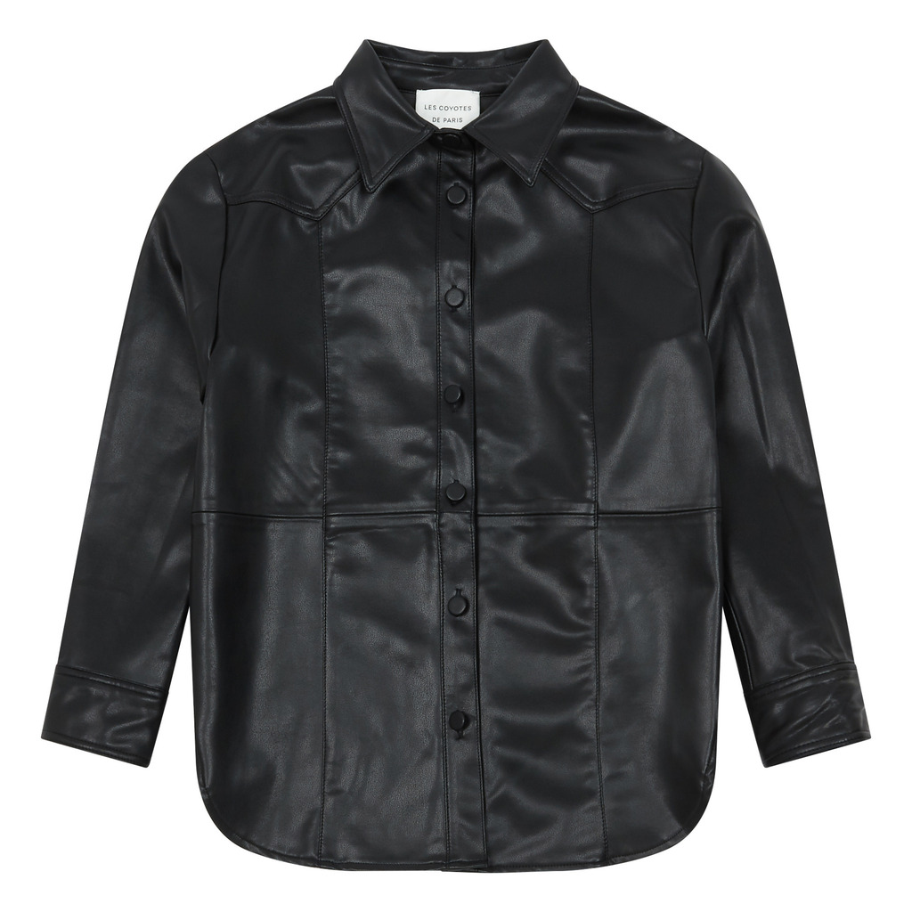 Шкіряна сорочка Les Coyotes de Paris "TIFF", чорний
