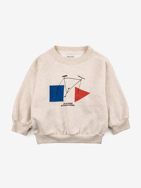 Світшот Bobo Choses "Crazy Bicy", молочний