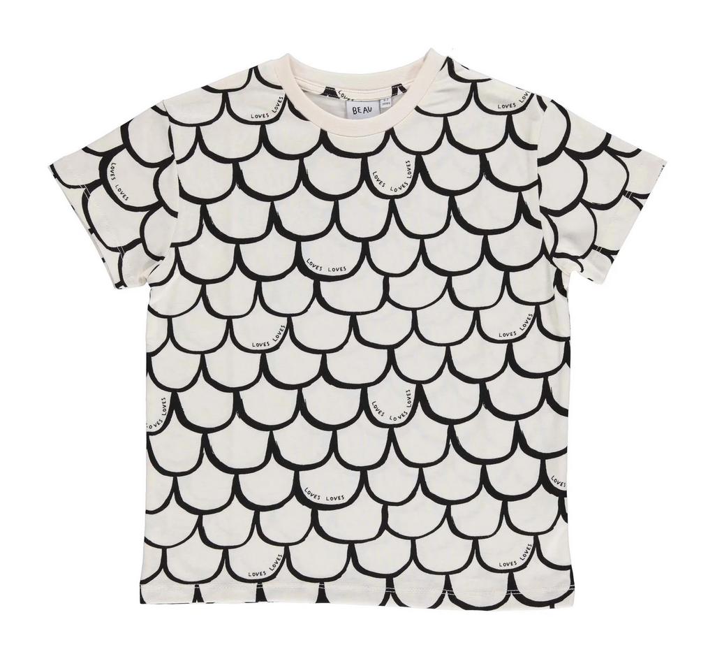 Футболка Beau LOves "Black Scales", білий/чорний