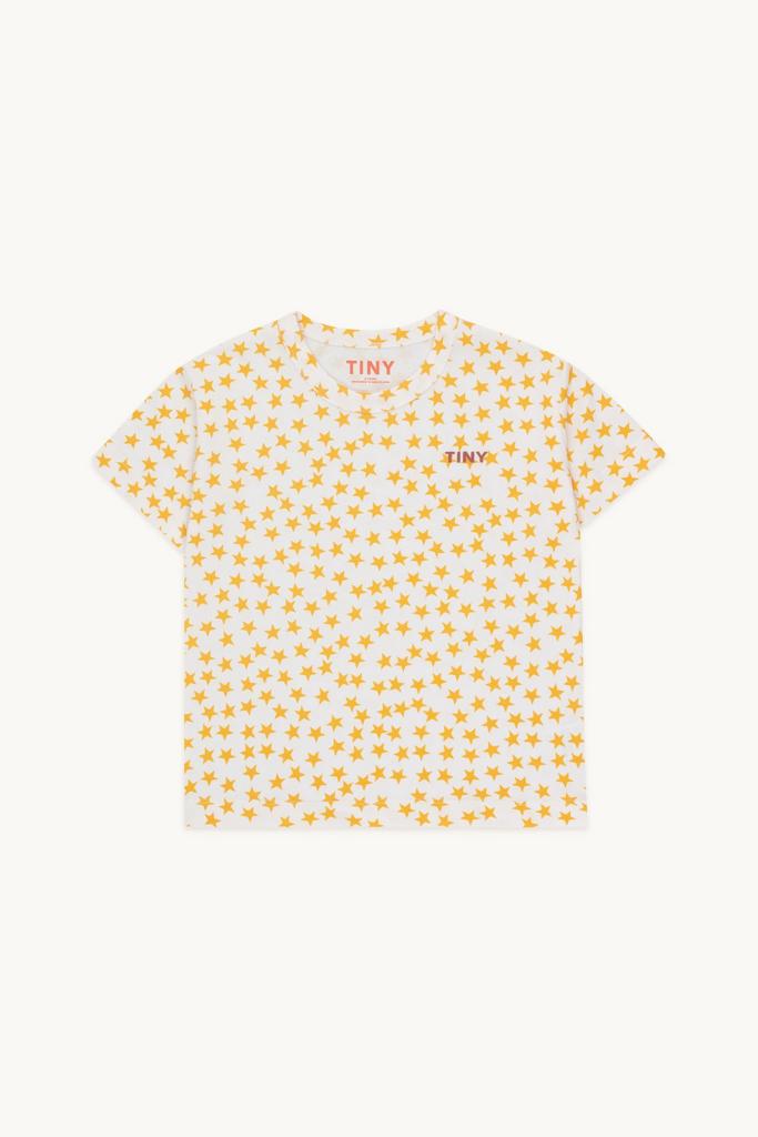 Футболка Tinycottons "STARS", білий/жовтий