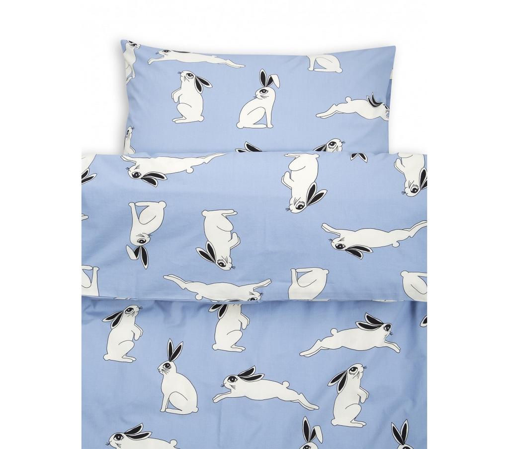 Постільний набір MINI RODINI BABY "Rabbit", блакитний