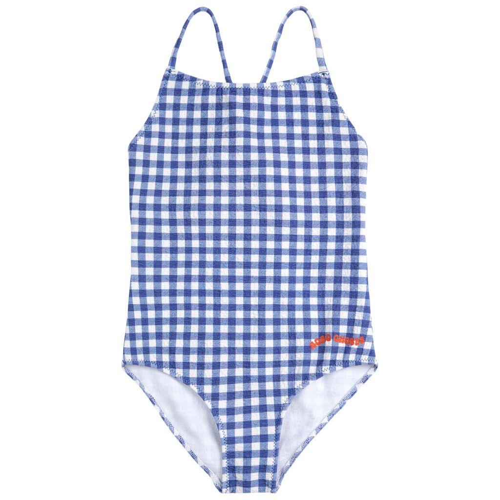 Купальник Bobo Choses "Vichy", синій/білий