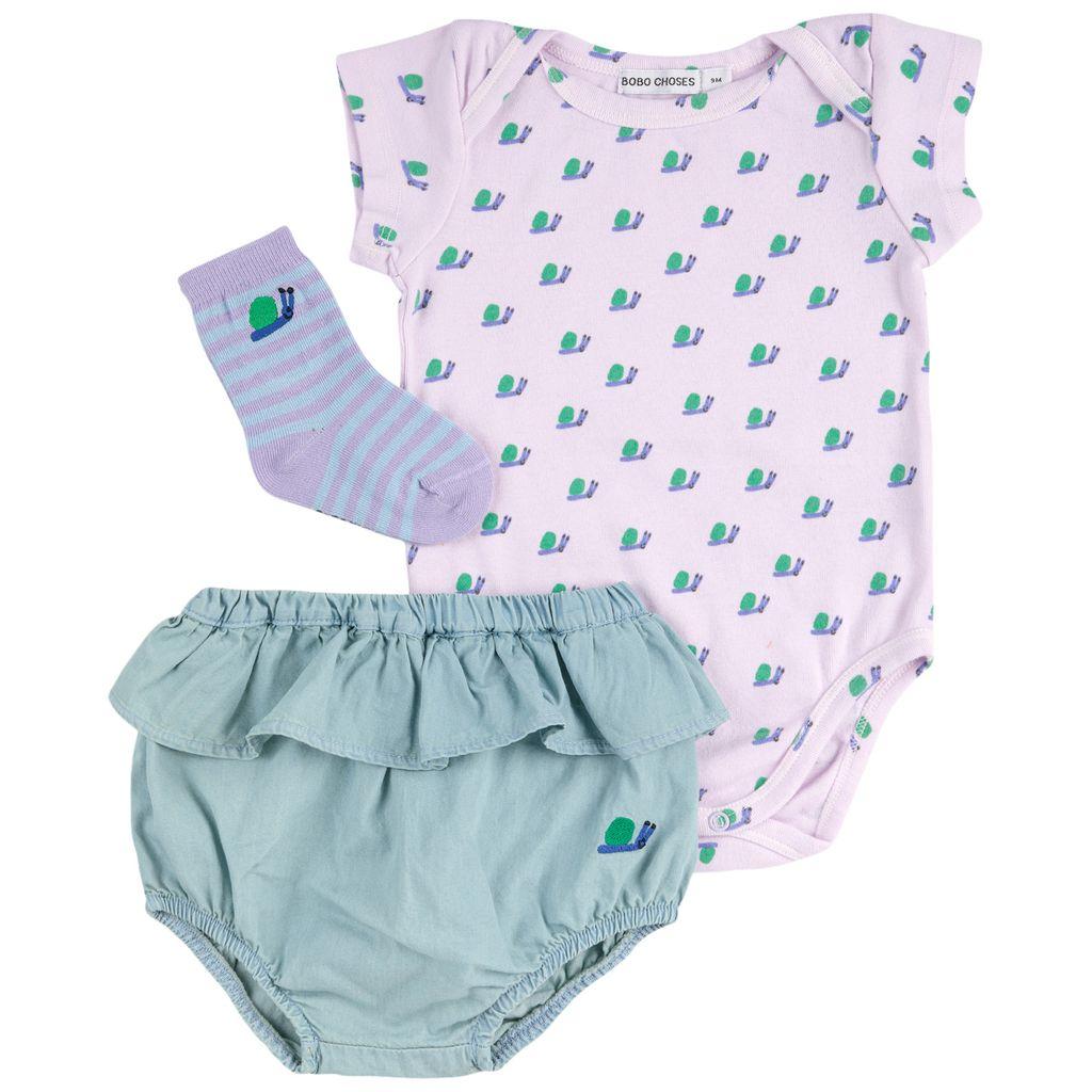 Дитячий набір Bobo Choses "Funny Snail", лавандовий