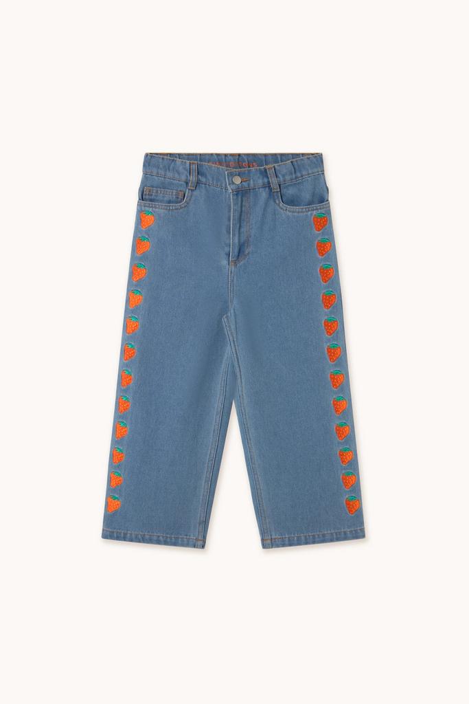 Джинси Tinycottons "STRAWBERRIES", блакитний