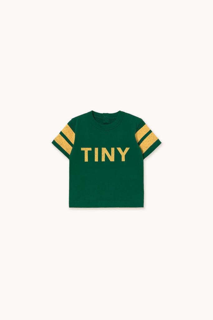 Футболка Tinycottons  BABY "STRIPES LOGO", зелений