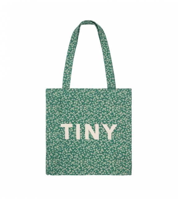 Сумка-шопер Tinycottons “FLOWERS”, зелений