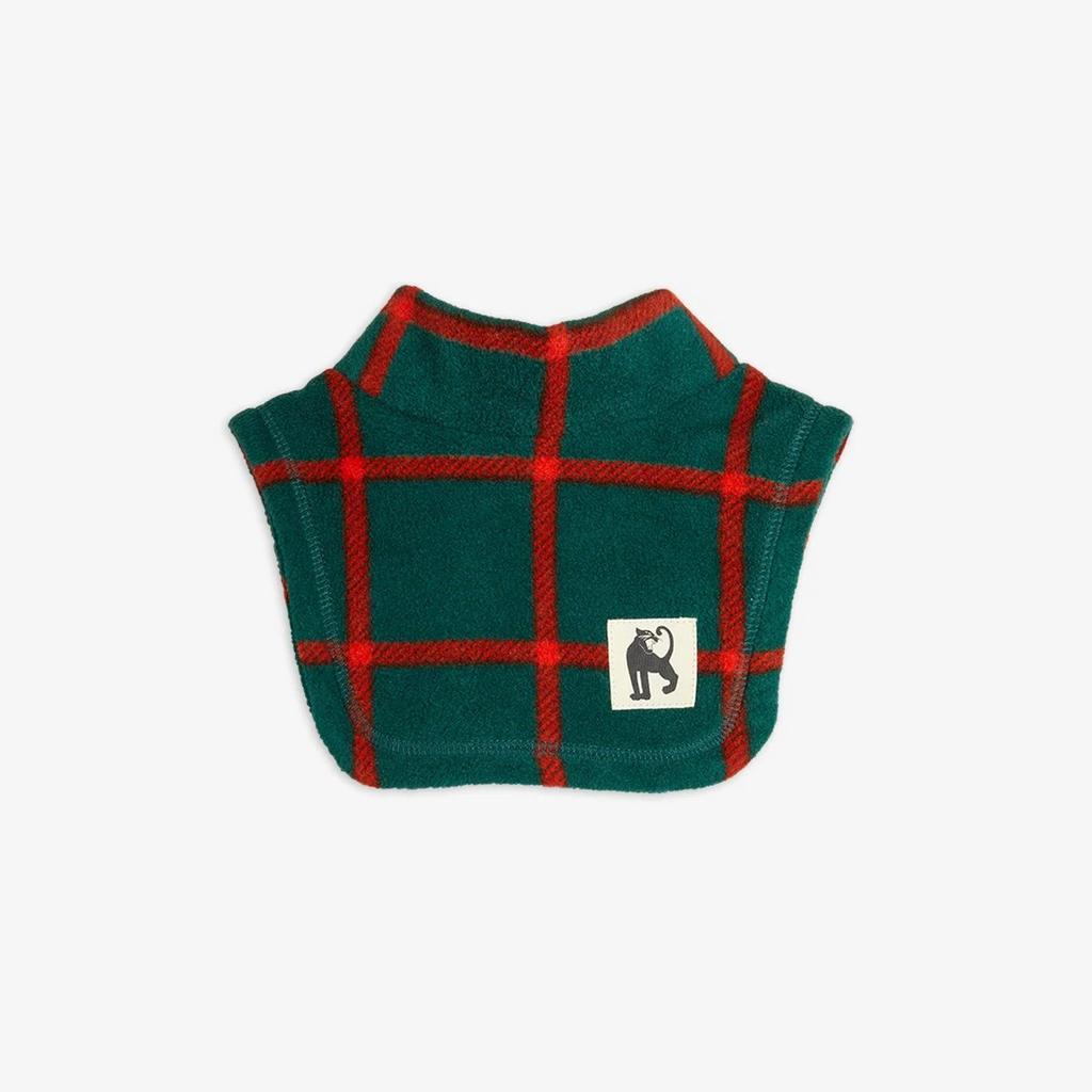 Флісовий комір MINI RODINI "Plaid", зелений