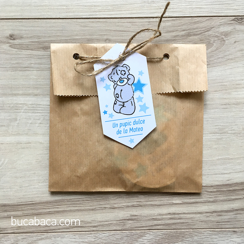 Упаковка + бирка с мишкой