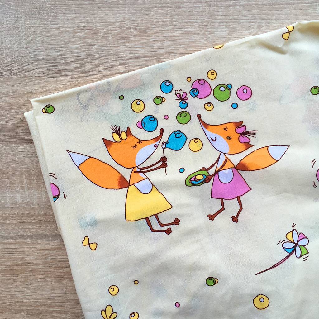 Простынь 120х60 лисы