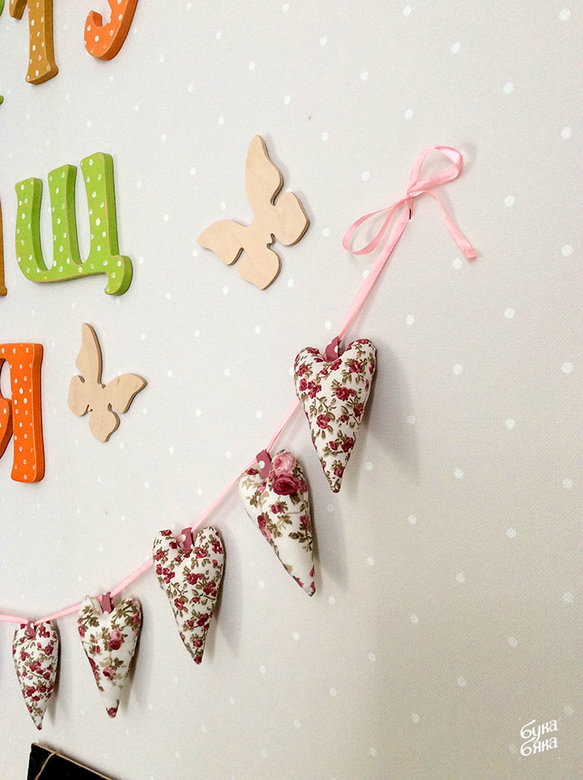 Сердечки в розочку