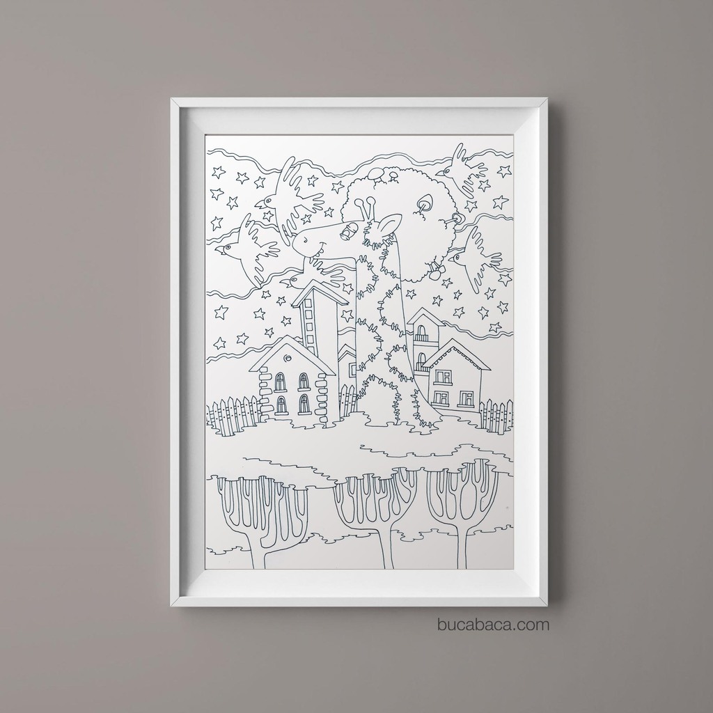 Плакат жираф