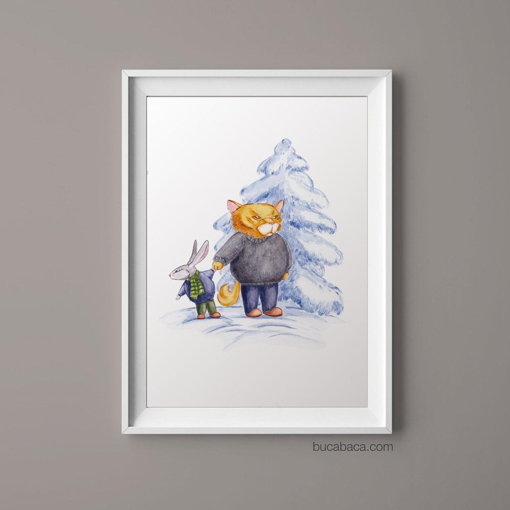 Плакат зима