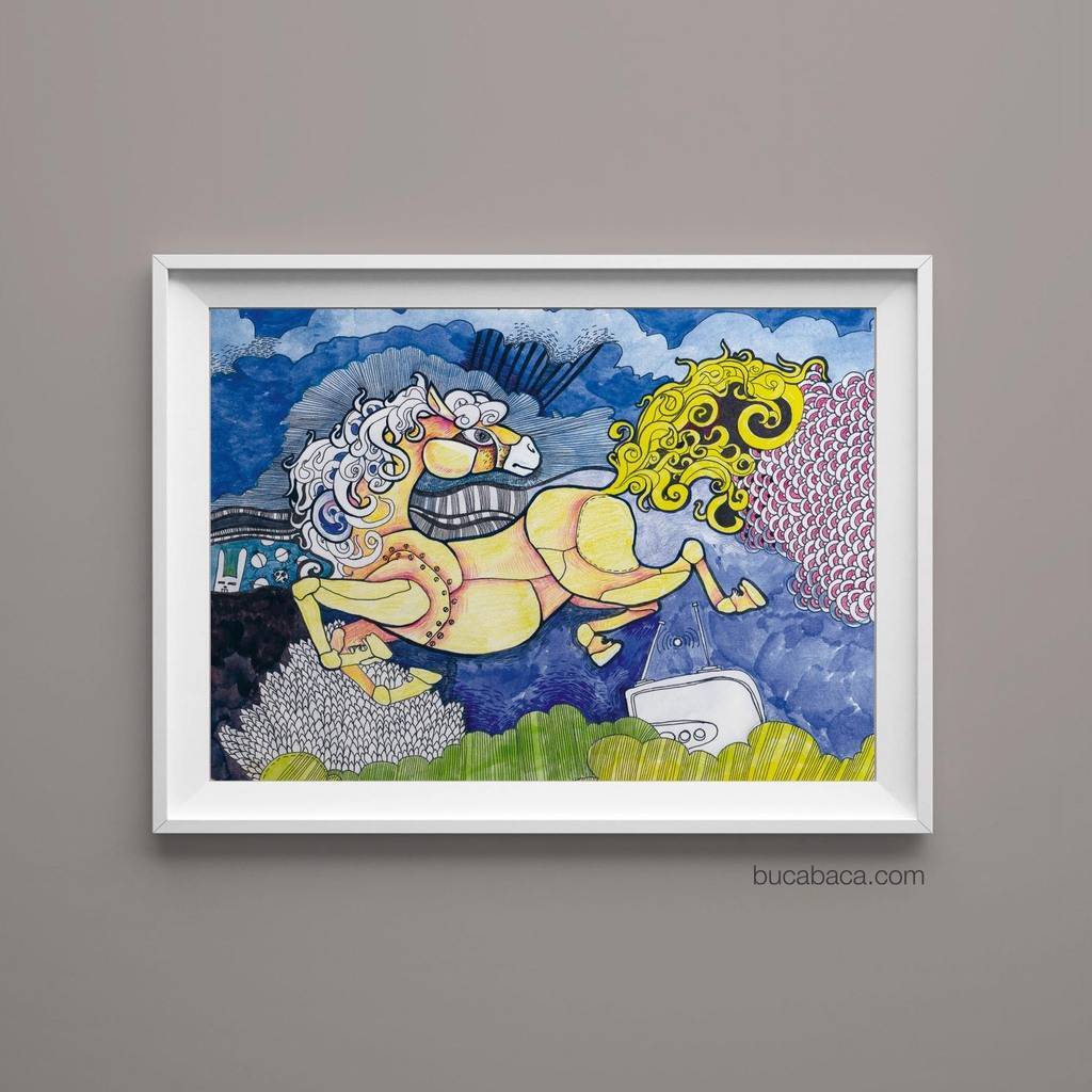 Плакат конь