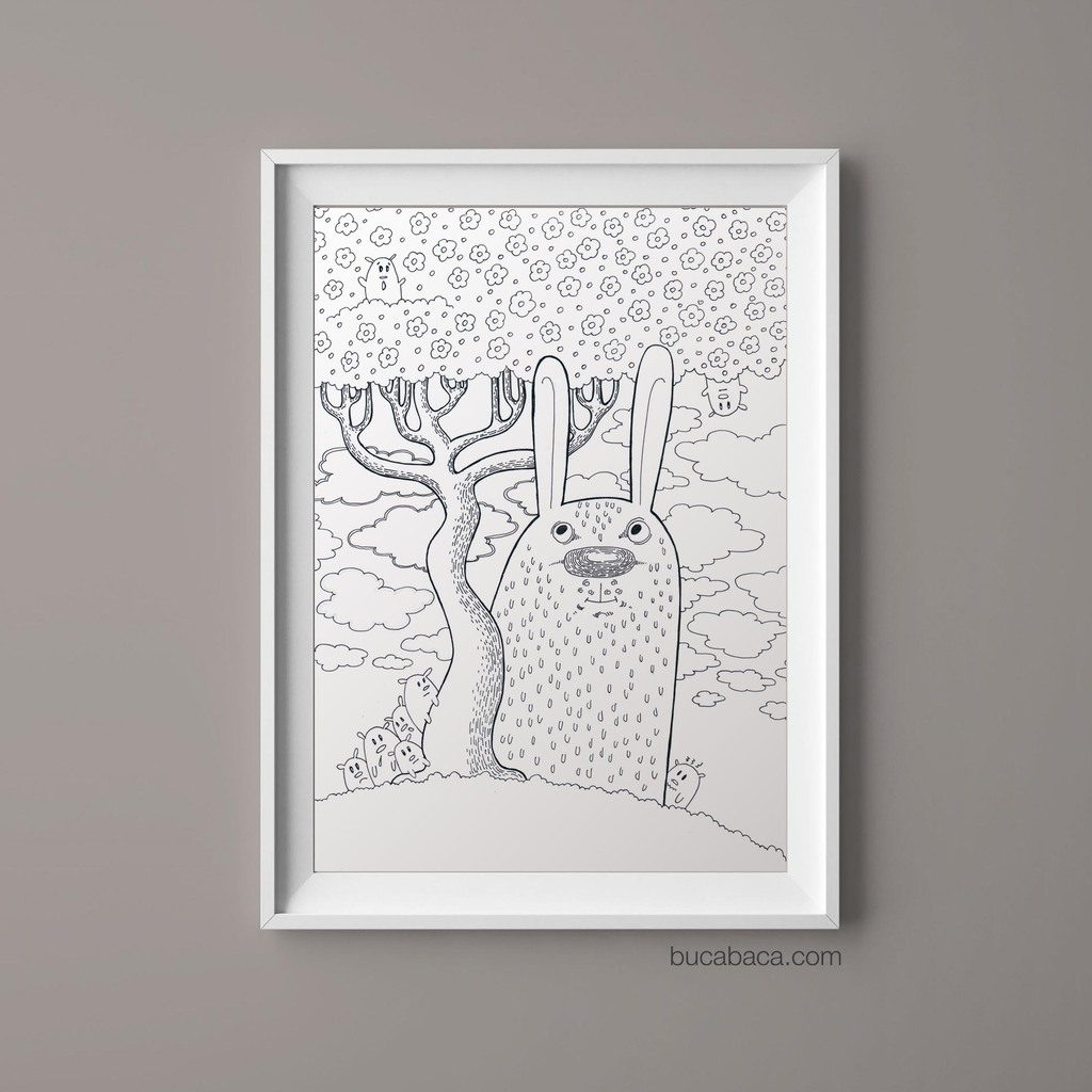 Плакат кролик