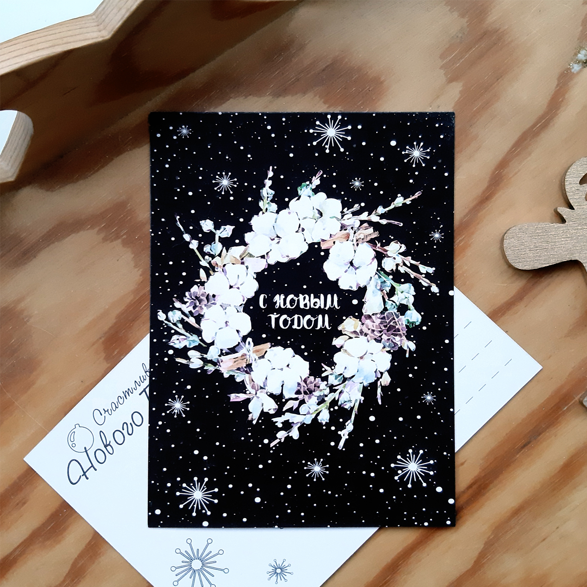 Элегантный рождественский венок праздничная открытка баннер дизайн | Бесплатно векторы