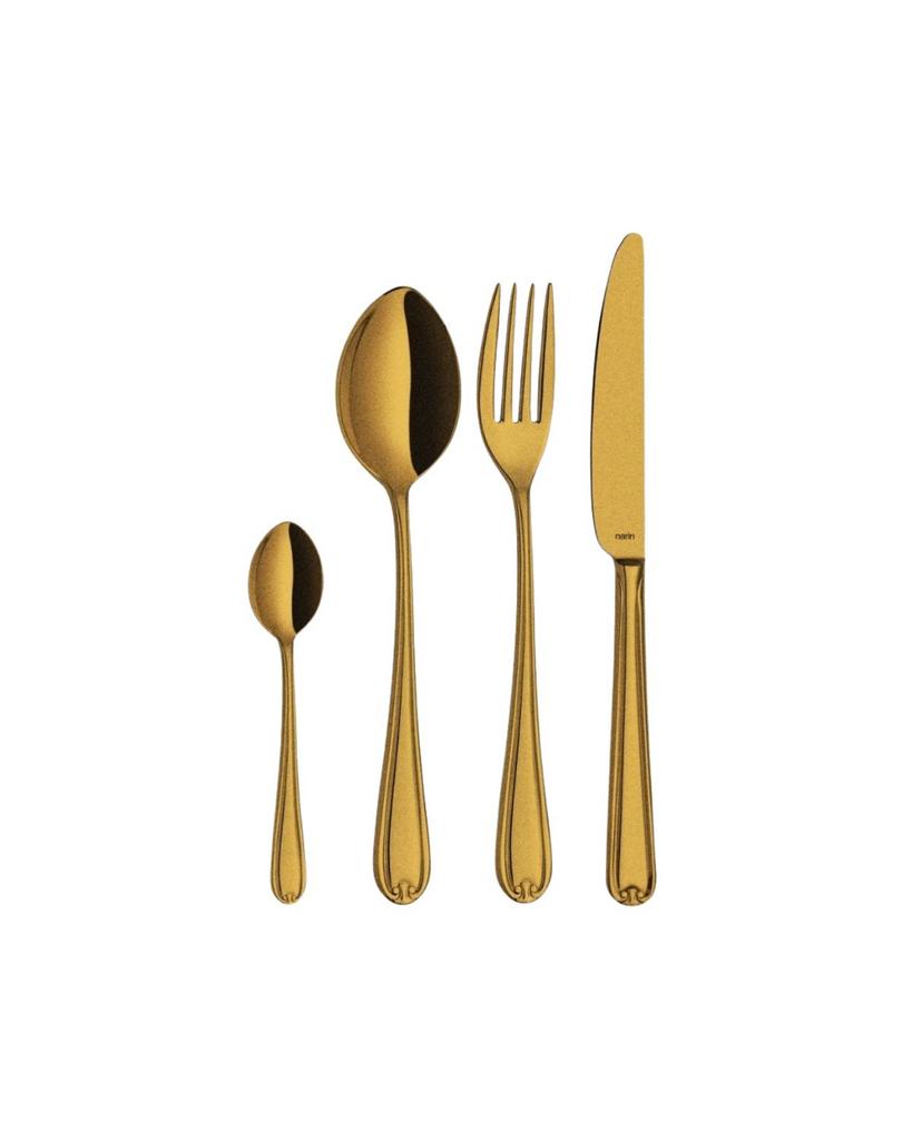 Набор столовых приборов на 6 персон/24 предмета Narin, Anatolia Retro Gold PVD