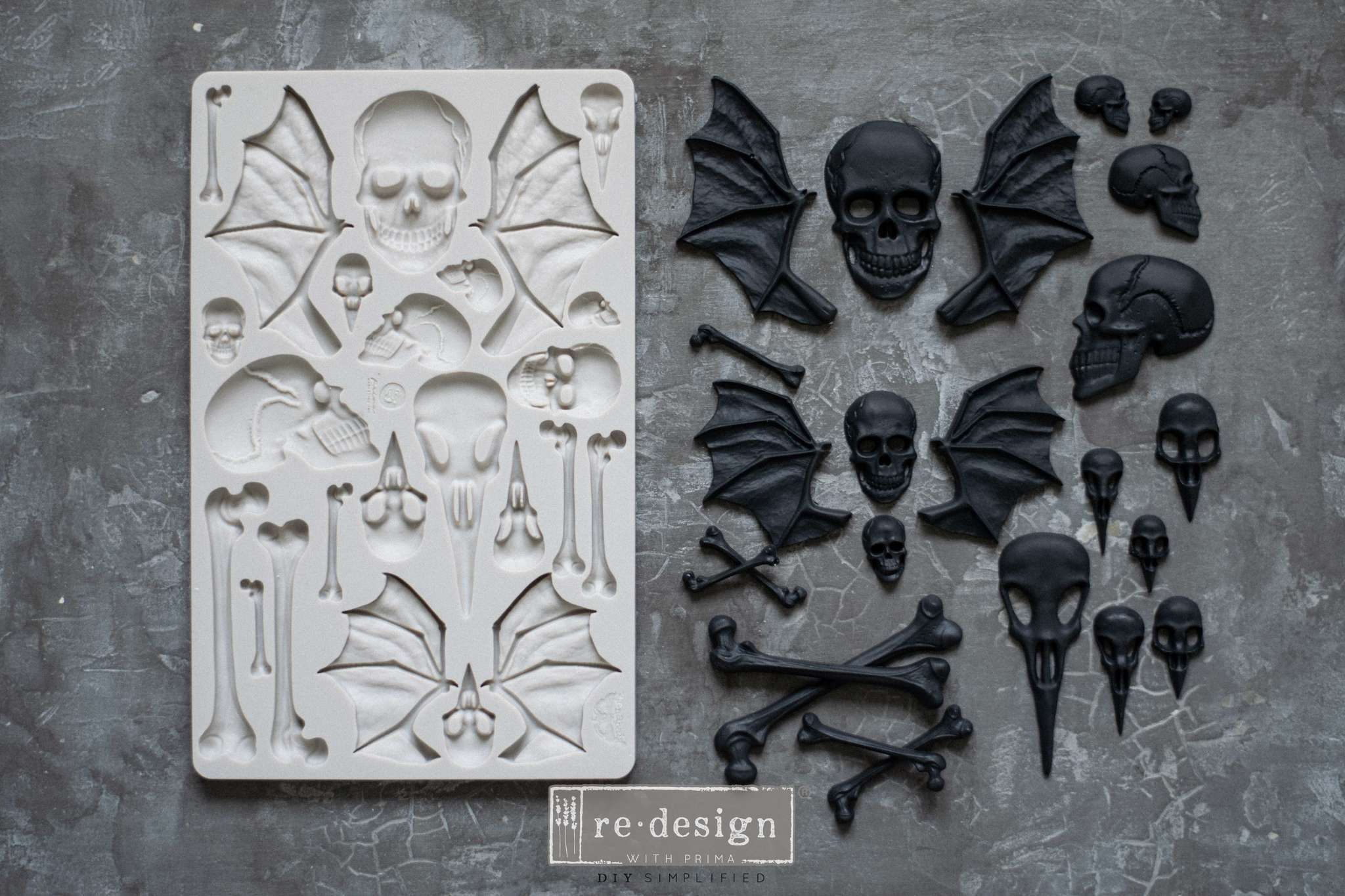 Finnabair Decor Moulds 5x8 Wings & Bones