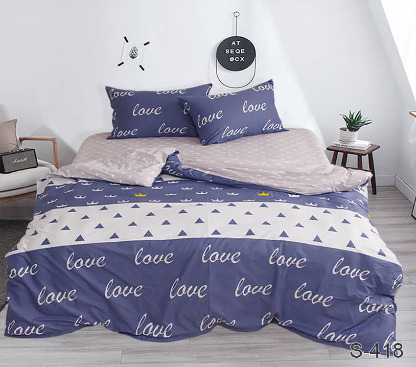 Сатин Таг Текстиль S 418 love треугольнички