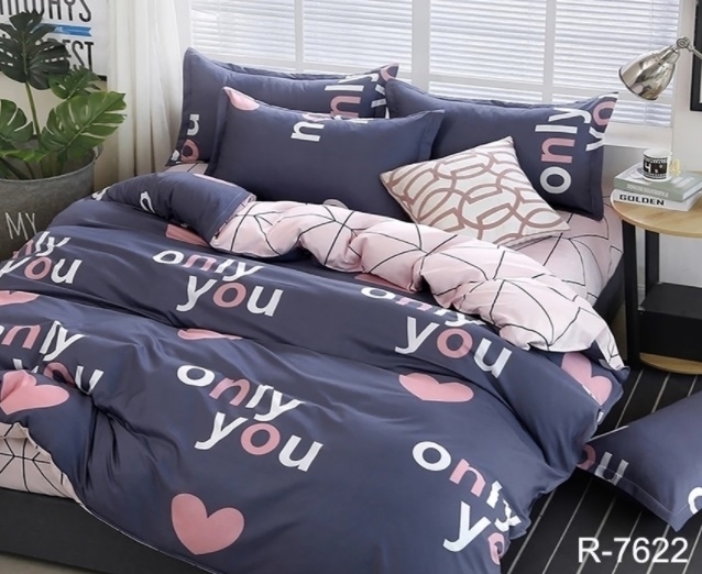 постельное белье ранфорс фиолетового цвета Only you