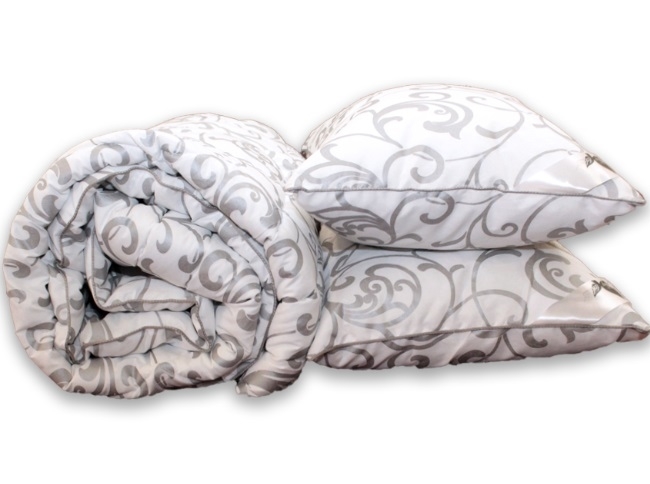 зимнее одеяло c подушками экопух вензель фото 1