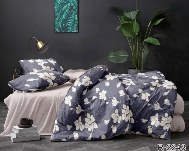постельное белье ранфорс с цветами R2243