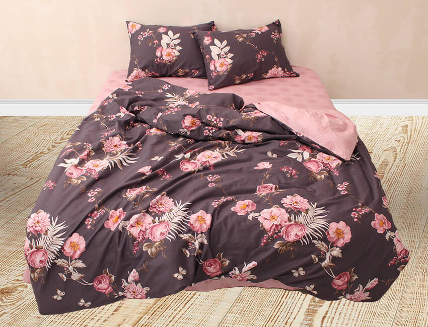 постельное белье сатин с цветами s 484 фото 1