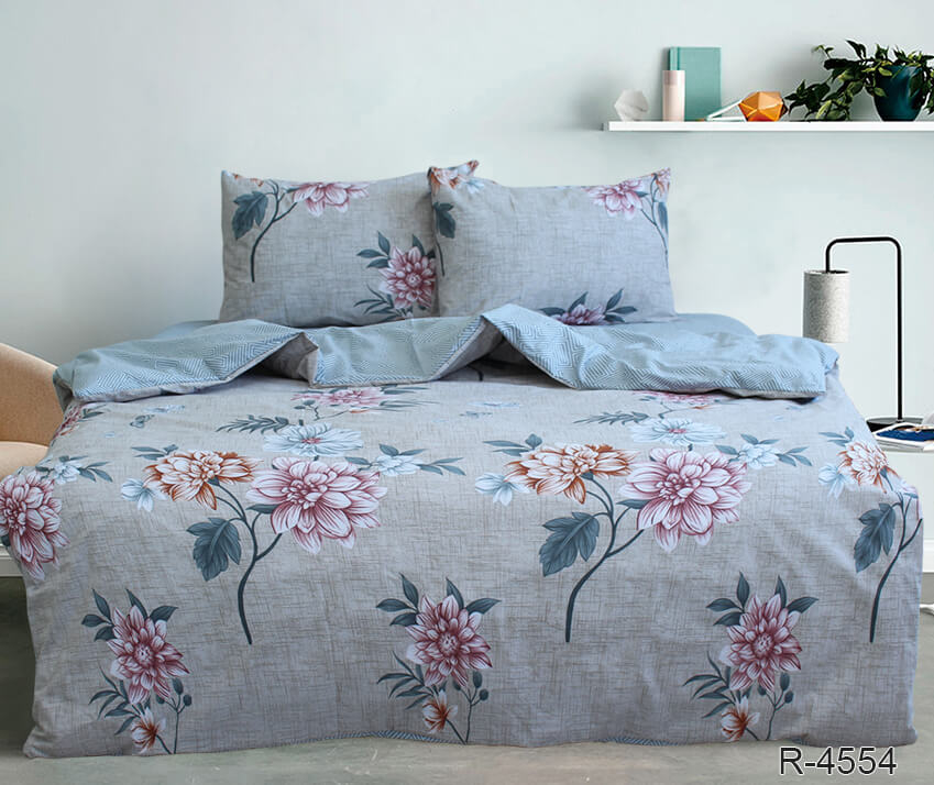 постельное белье с цветами ранфорс R4554