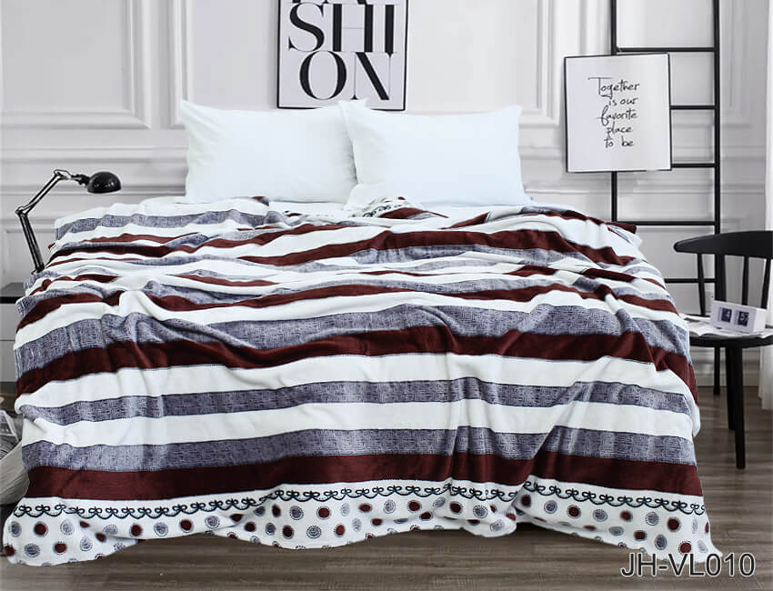 плед на кровать в полосочку JH-VL010