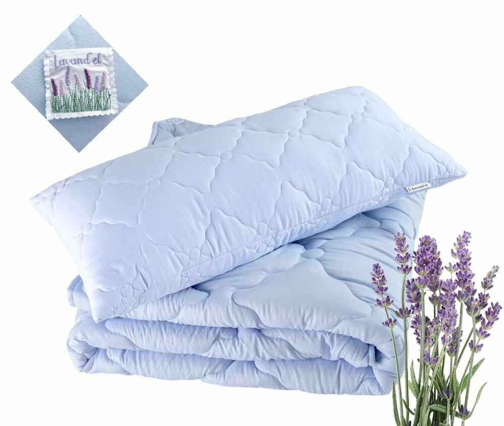 набор одеяло и подушка лаванда