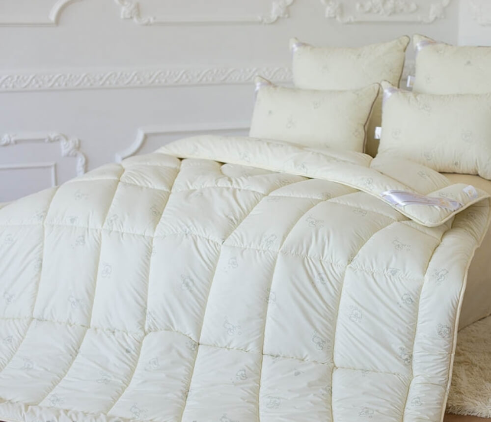 шерстяное одеяло на кровать фото 1