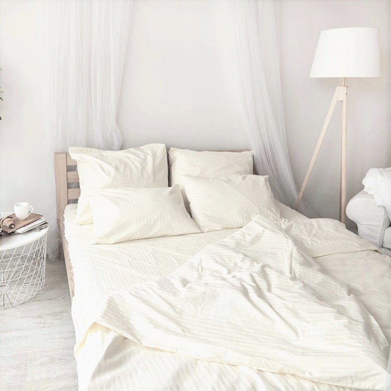 постельное белье страйп сатин жемчуг фото 1