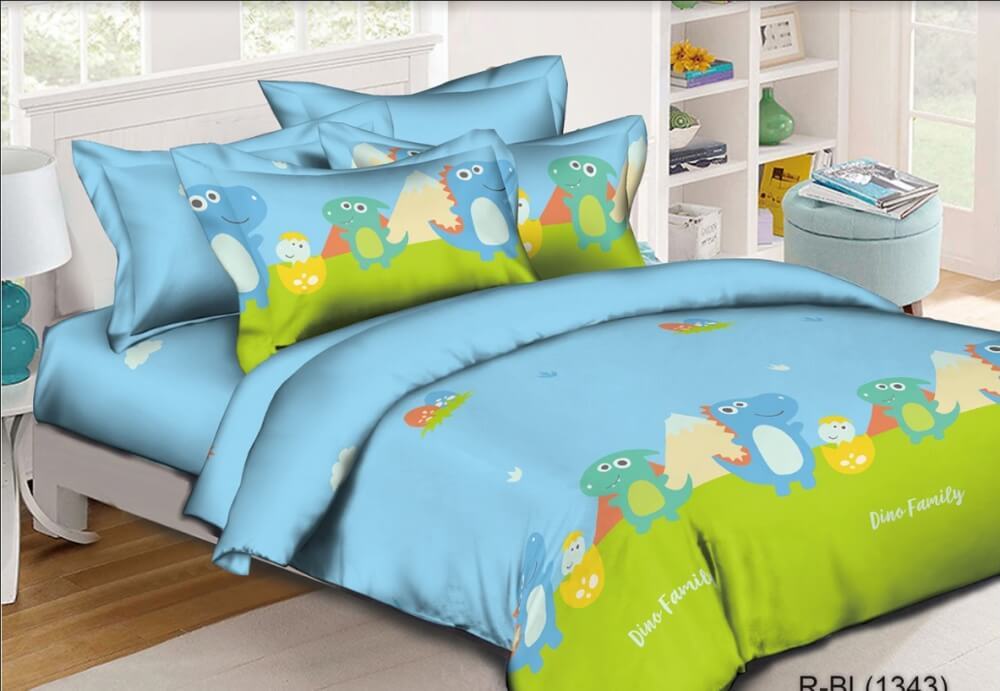 детское постельное белье ранфорс с динозаврами