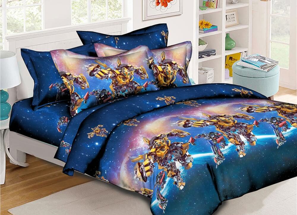 детское постельное белье с транфсормерами ранфорс