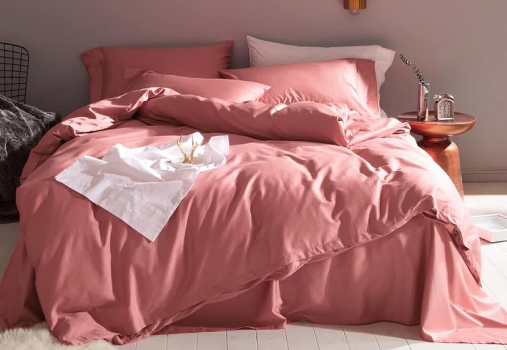 элитное однотонное постельное белье сатин люкс TEZ ROSE, №132