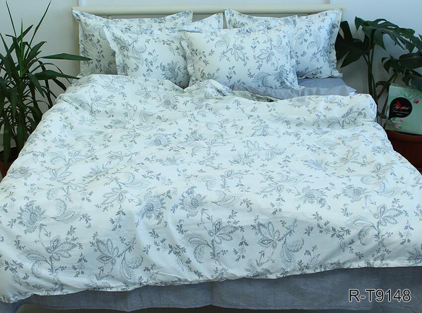 турецкое постельное белье серого цвета с цветами R-T9148 фото 2