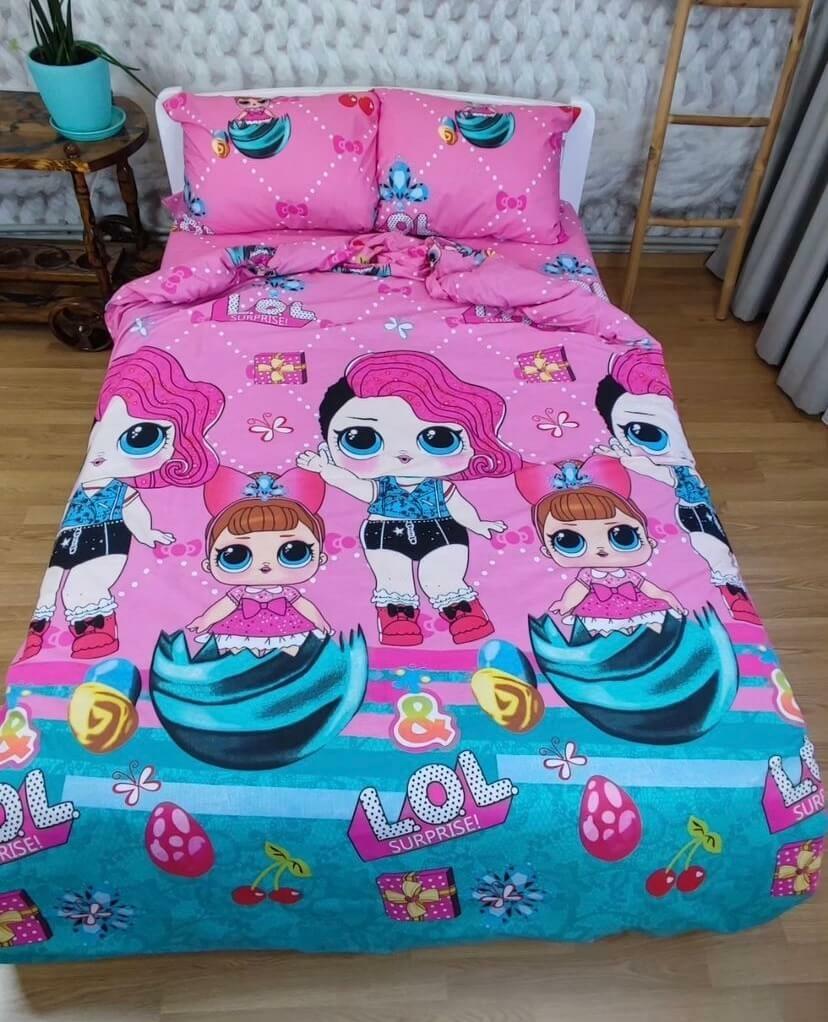 постельное белье куклы лол розового цвета фото 1