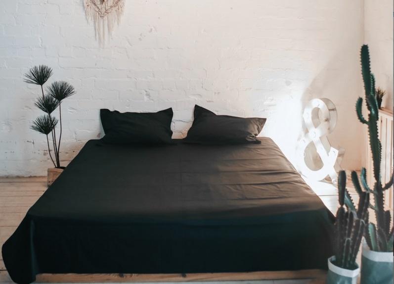 черное постельное белье сатин фото 1
