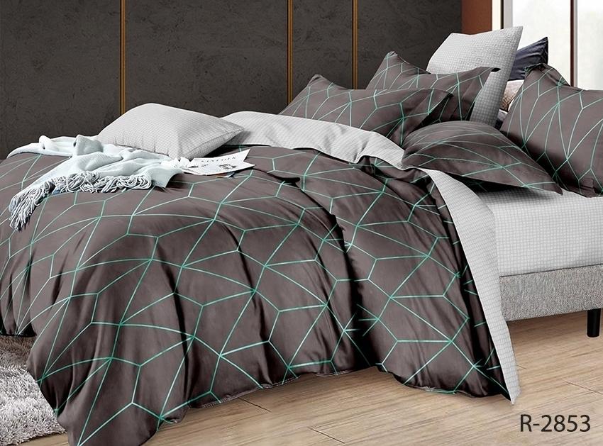 Постельное белье ранфорс коричневого цвета геометрический рисунок