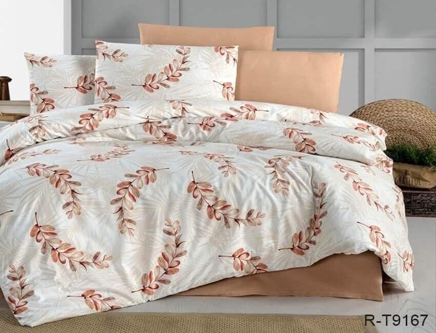 турецкое постельное белье с рыжыми листиками