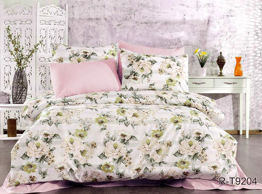 турецкое постельное белье ранфорс с цветами 9204