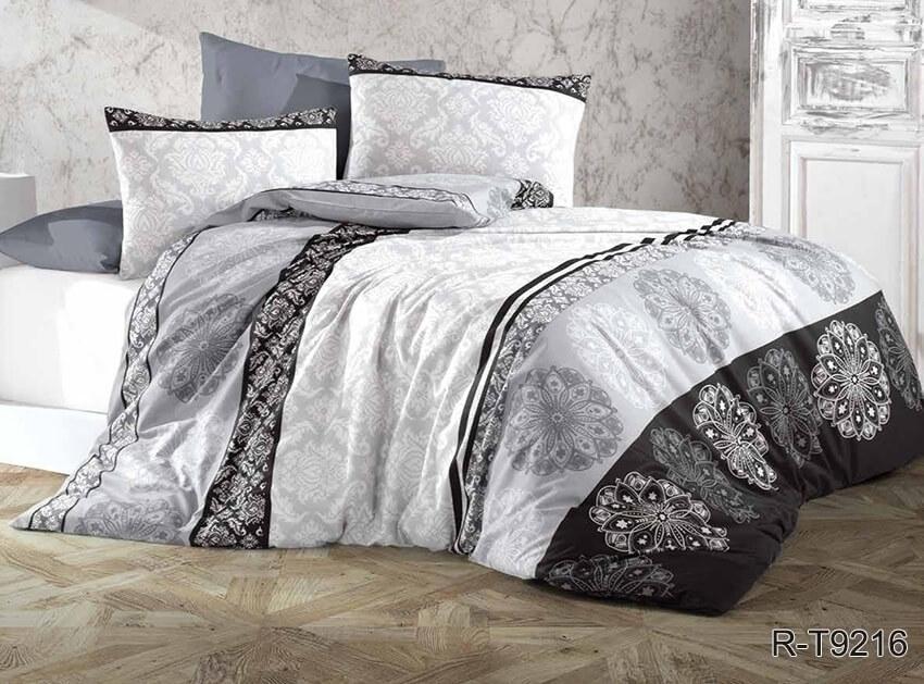 серое турецкое постельное белье ранфорс рисунок абстракция