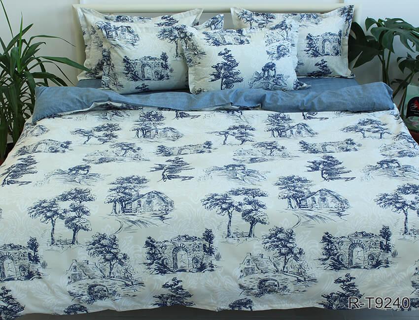 турецкое постельное белье ранфорс с домом и деревом фото 1