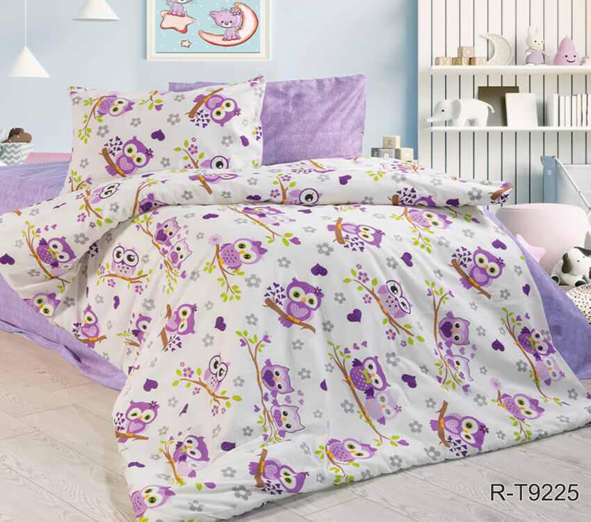 детское постельное белье с фиолетовыми совами