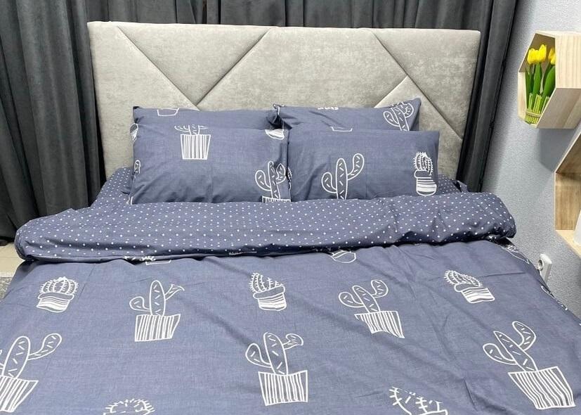 постельное белье бязь серого цвета с кактусами фото 1